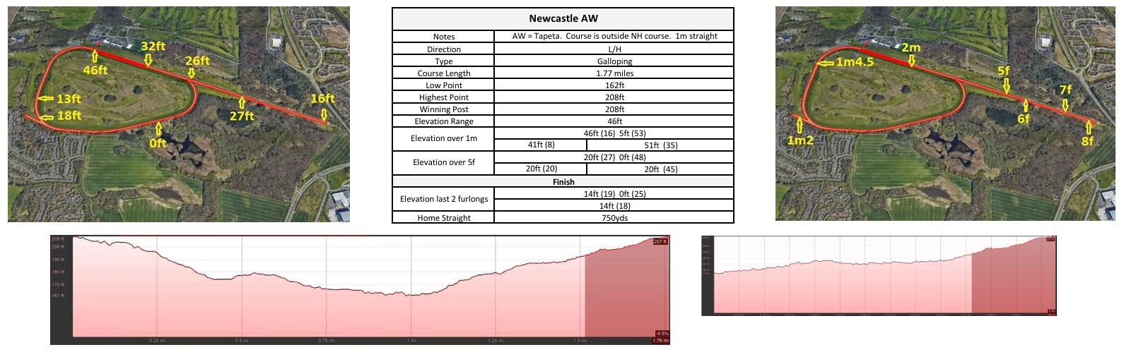Click the image to enlarge in a new window Newcastle racecourse map: all-weather course