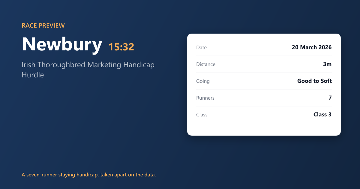 Newbury 15:32: Irish Thoroughbred Marketing Handicap Hurdle